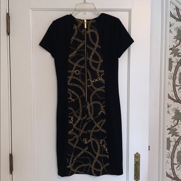 Michael Kors gold chain/zipper dress size 0 - Picture 3 of 4